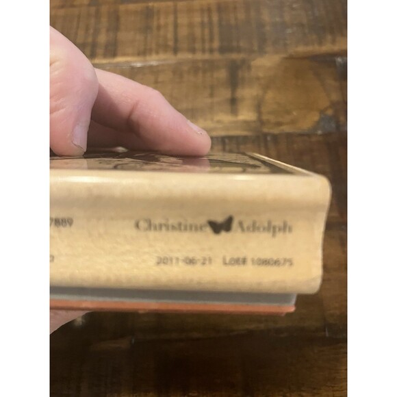 Butterfly Wooden Rubber Stamp Christine Adolph Hampton Art - Picture 4 of 5